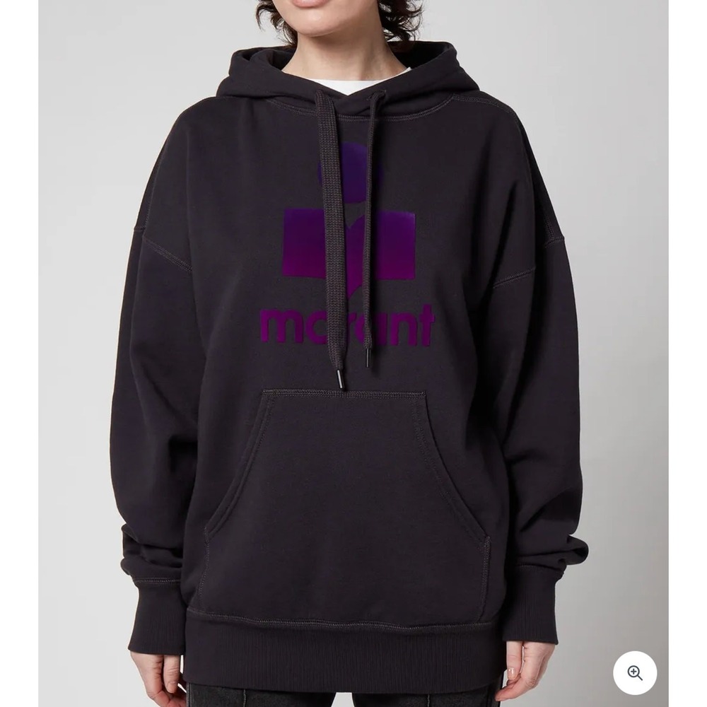 Isabel Marant Étoile Women's Mansel Hoodie in Faded Night Velvet Size 34